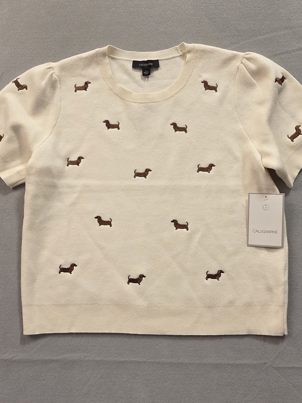 Short-Sleeve Dachshund Sweater